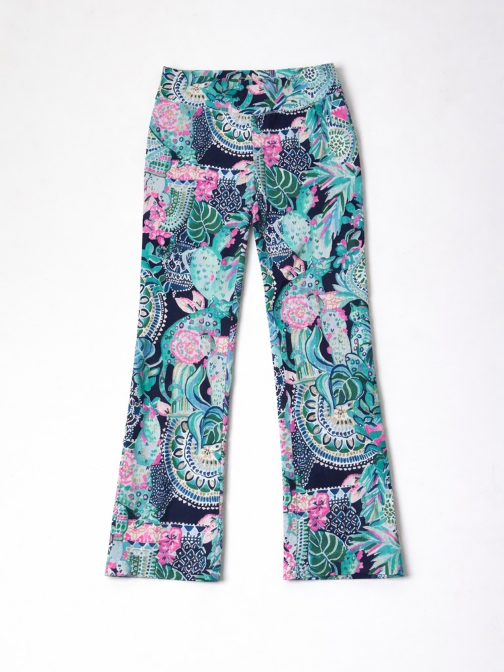 Lilly Pulitzer Printed pants XS Tropical Palm Stretch Resort Floral Leggins